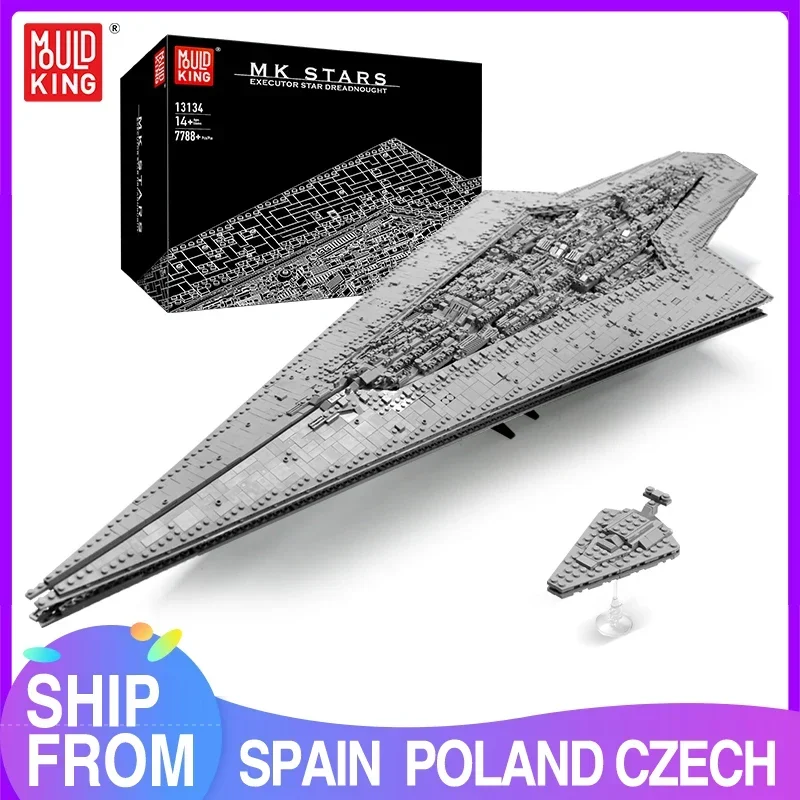 MOULD KING 13134 Star Plan Toys The MOC-15881 Executor class Star Dreadnought Model Building Blocks Bricks Kids Christmas Gifts