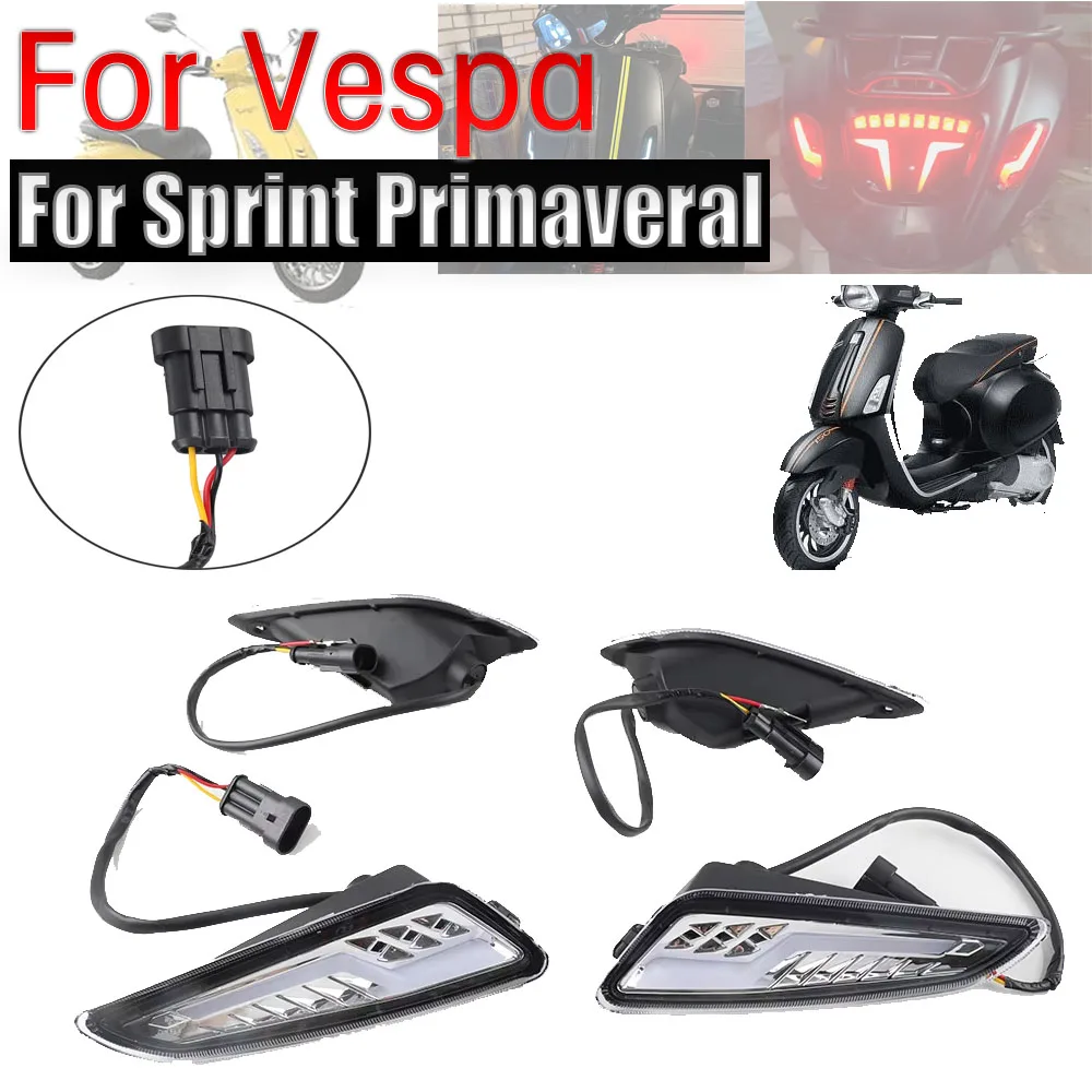 

Запчасти для мотоциклов, светодиодный передний и задний указатель поворота, дневные ходовые огни для Vespa Sprint Primavera 150 125 50 Elettrica