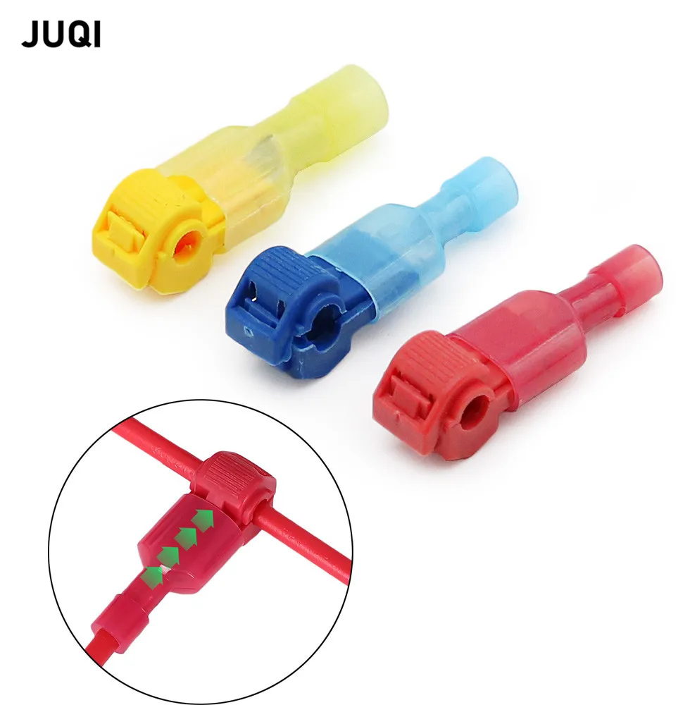 30pcs/15set T-Tap Wire Connectors,Self-Stripping Quick Splice Electrical Wire Terminals, Insulated Quick  Spade Terminals