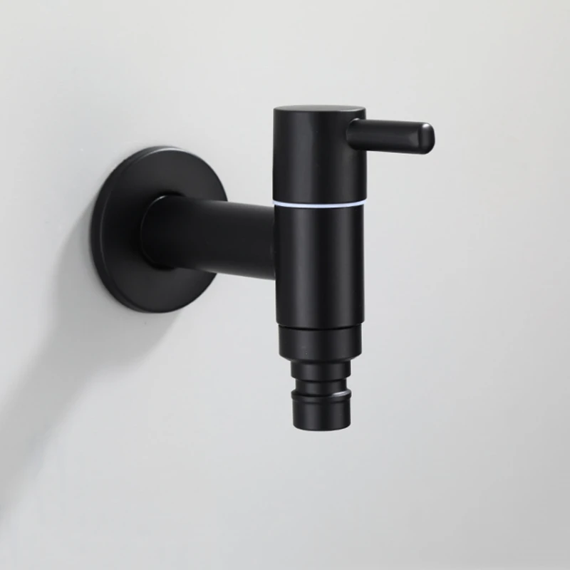 304 Stainless Steel Mate Black Color Finished Washing Machine Outdoor Garden Faucet Tap Water Bibcock