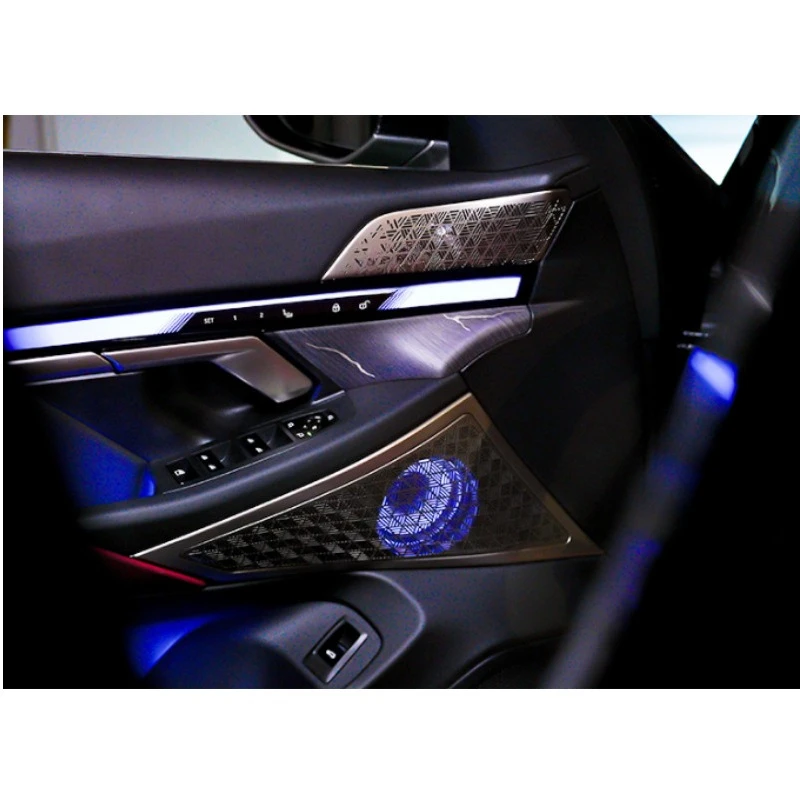 لسيارات BMW 5 Series G60 2024 طقم الإضاءة المحيطة للسيارة 14 مجموعة LED الديناميكية الداخلية لوحة القيادة ملحقات تزيين لوحات الباب