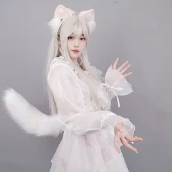 Electric Wagglable Fox Tail and Ear Animal Cosplay Prop Lolita Accessories Girl's Club Pub Costumes