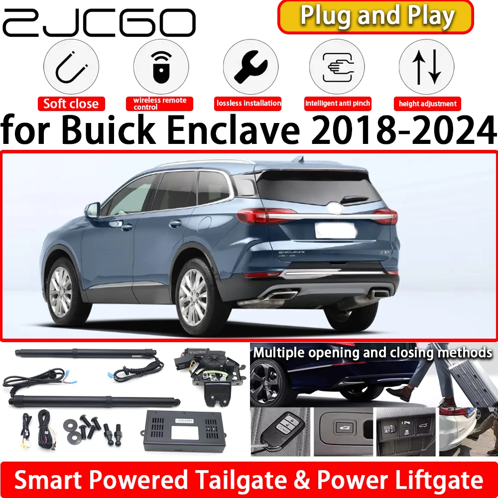 

ZJCGO for Buick Enclave 2018-2024 OEM Automatic Electric Powered Tailgate Power Liftgate Tail Gate Lift Kit System Plug & Play