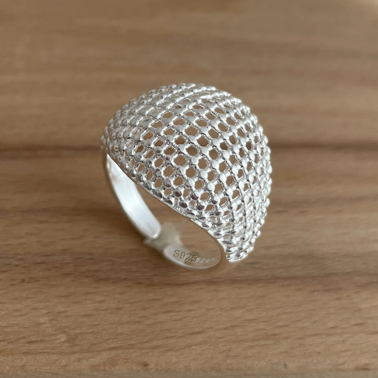 Women's 925 Sterling Silver Interware Lines Ring, Gift