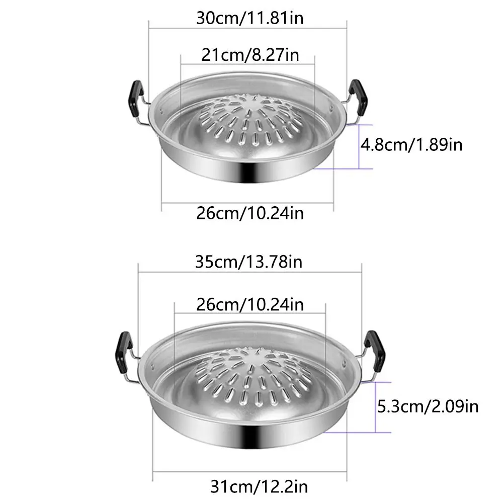Multi-function Thai Picnic Grill Pan Portable Reusable Outdoor Roasting Plate 30/35cm Rust-proof Food Griddle Household view 4
