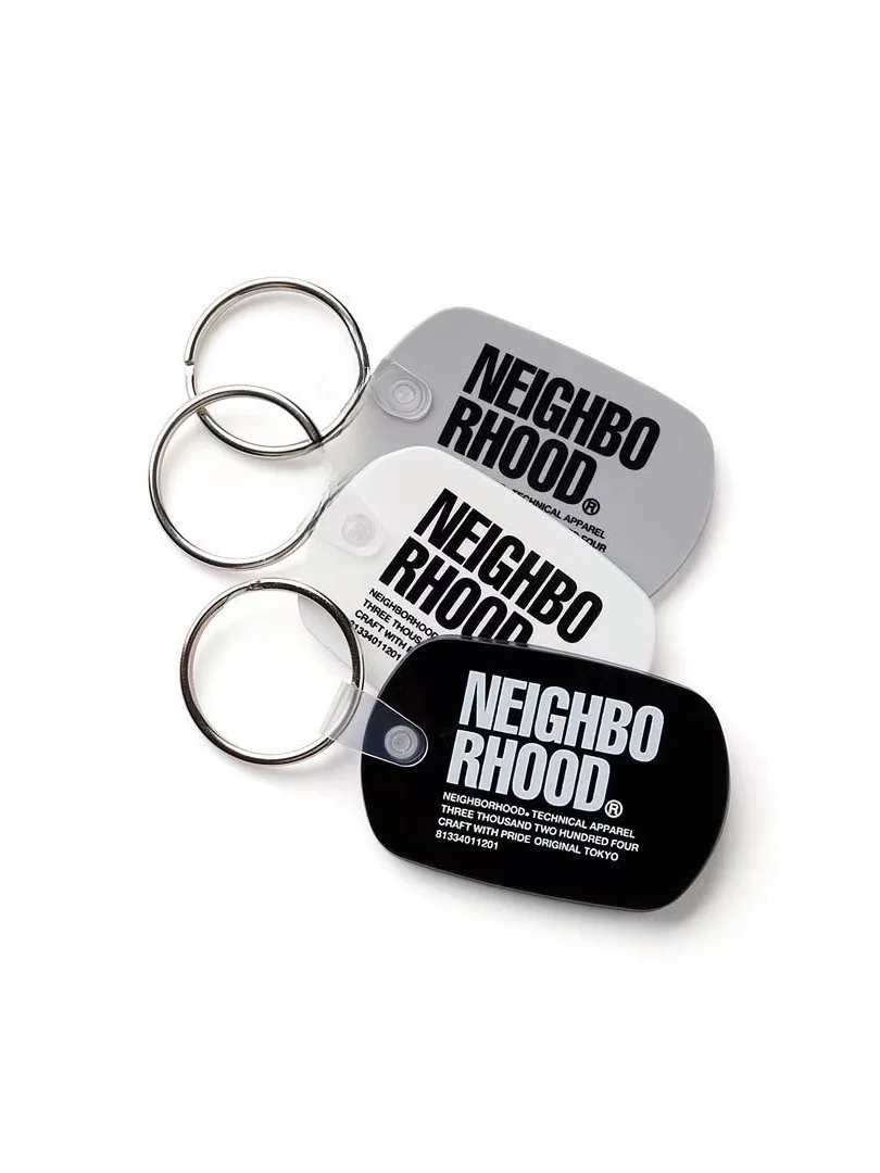 NBHD Keychain Trendy Brand Pendant Retro Simple Japanese Style Button Accessory Frosted Multi-color Versatile Fashionable
