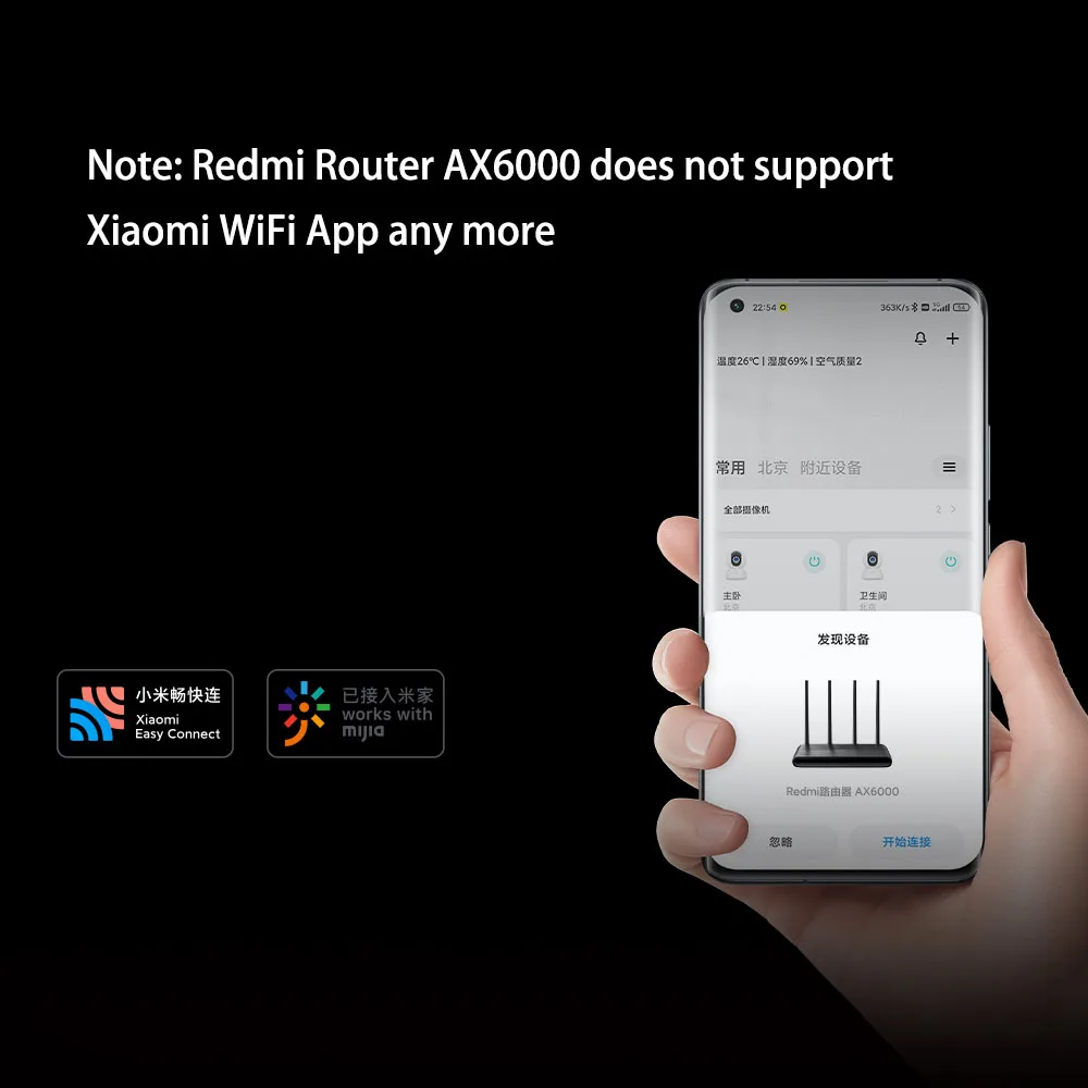 Xiaomi Redmi Router AX6000 5952Mbs WiFi6 512MB Quad-core CPU Mesh Repeater External Signal Network Amplifier Use With Mijia APP