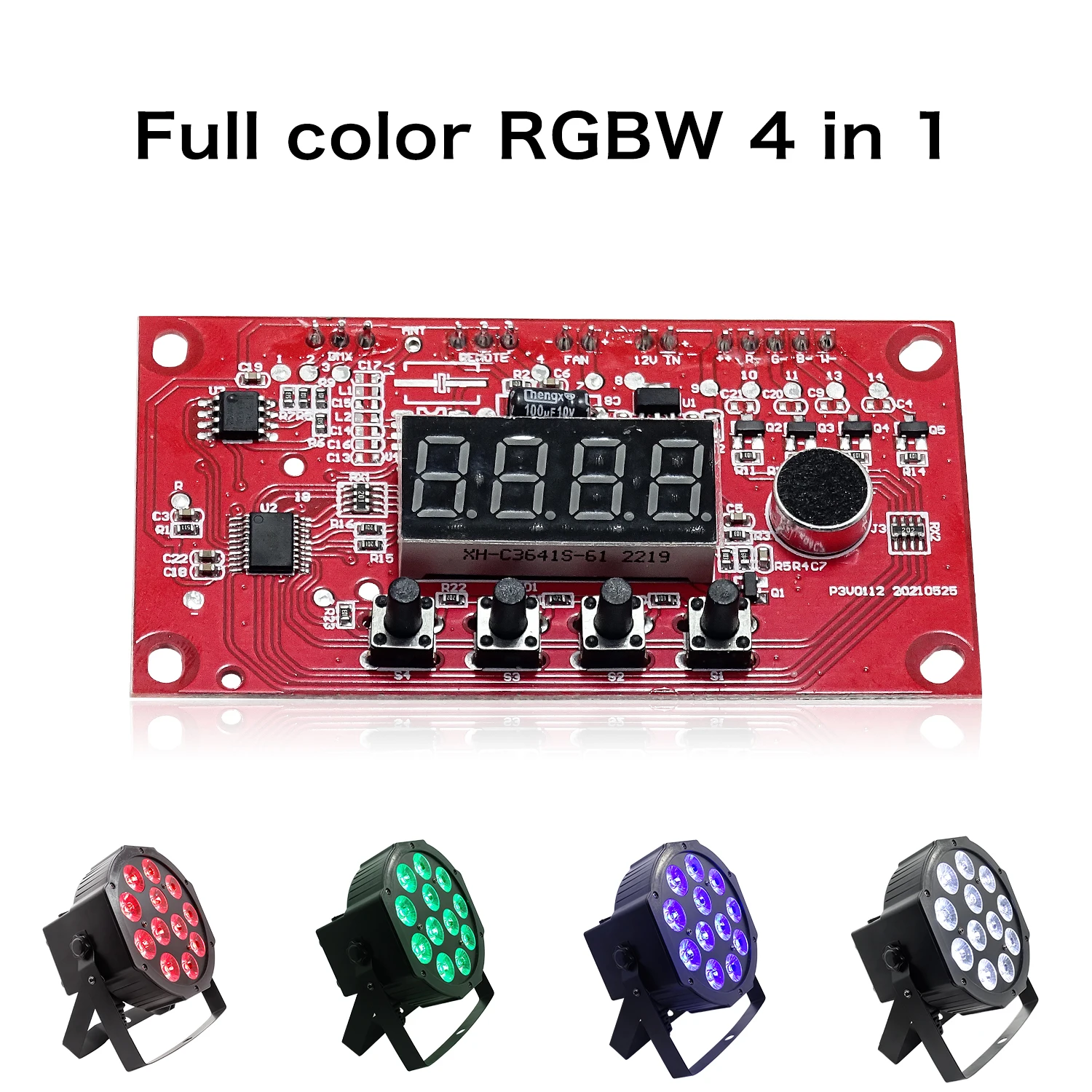 Repair Parts12x3w /18x3w /36x3w RGB 3in1 /RGBW Motherboard, Plastic Par Light Repair Parts