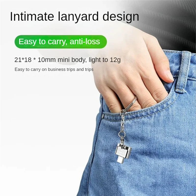 Practical-TF Card Reader TF Card TO Type-C Card Reader OTG Adapter Memory Card To USB C High Speed For Mobile Phones Laptop