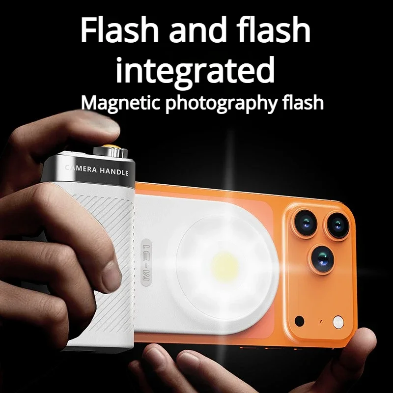 

Magnetic Phone Fill Light with Bluetooth Remote Control Handheld Selfie LED Light for iPhone Samsung Live Stream Vlog Video