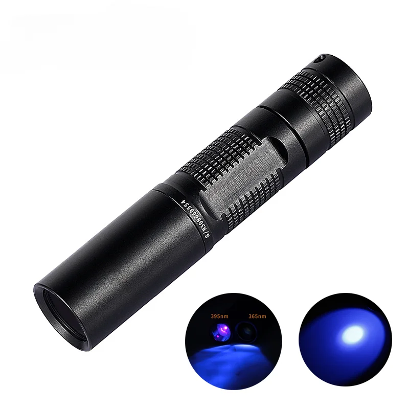 High Power 395nm trace detection Ultraviolet linternas led flashlight gemstone jade identification 365nm uv flash light