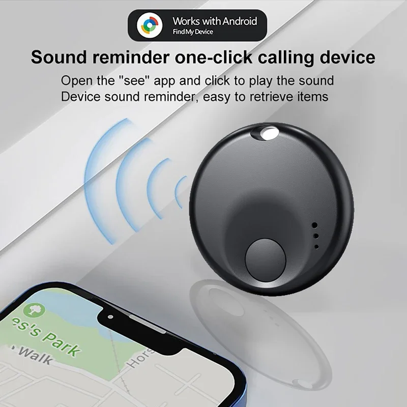 Smart GPS Tracker Global Accurate Positioning Anti-lost Works With Google Find My Device Tracker for Pet Kids Luggage Key