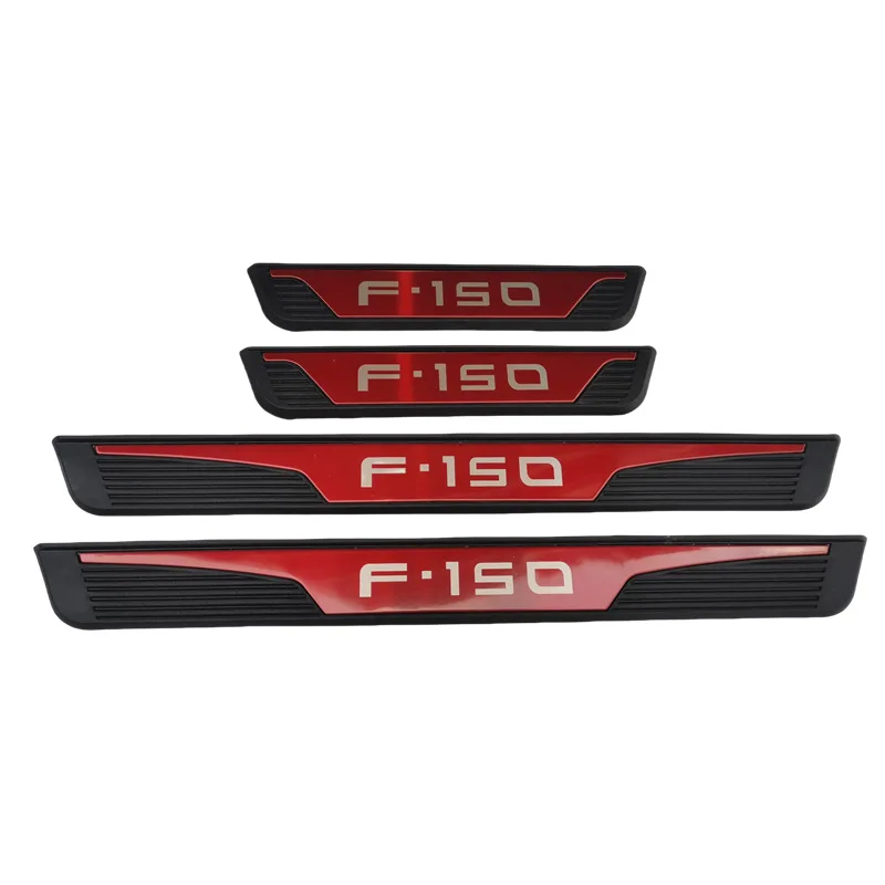 For Ford F-150 F150 F 150 2027 2026 2025-2020 2019 2018 2017 2016 Car Door Sill Plate Strip 5D Stainless Steel Plastic Interiors