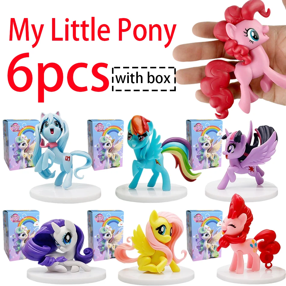 

My Little Ponies blind box Action Figures Toy Cartoon Anime Pinkie/Fluttershy/Twilight Sparkle Model Doll Decoration Gift