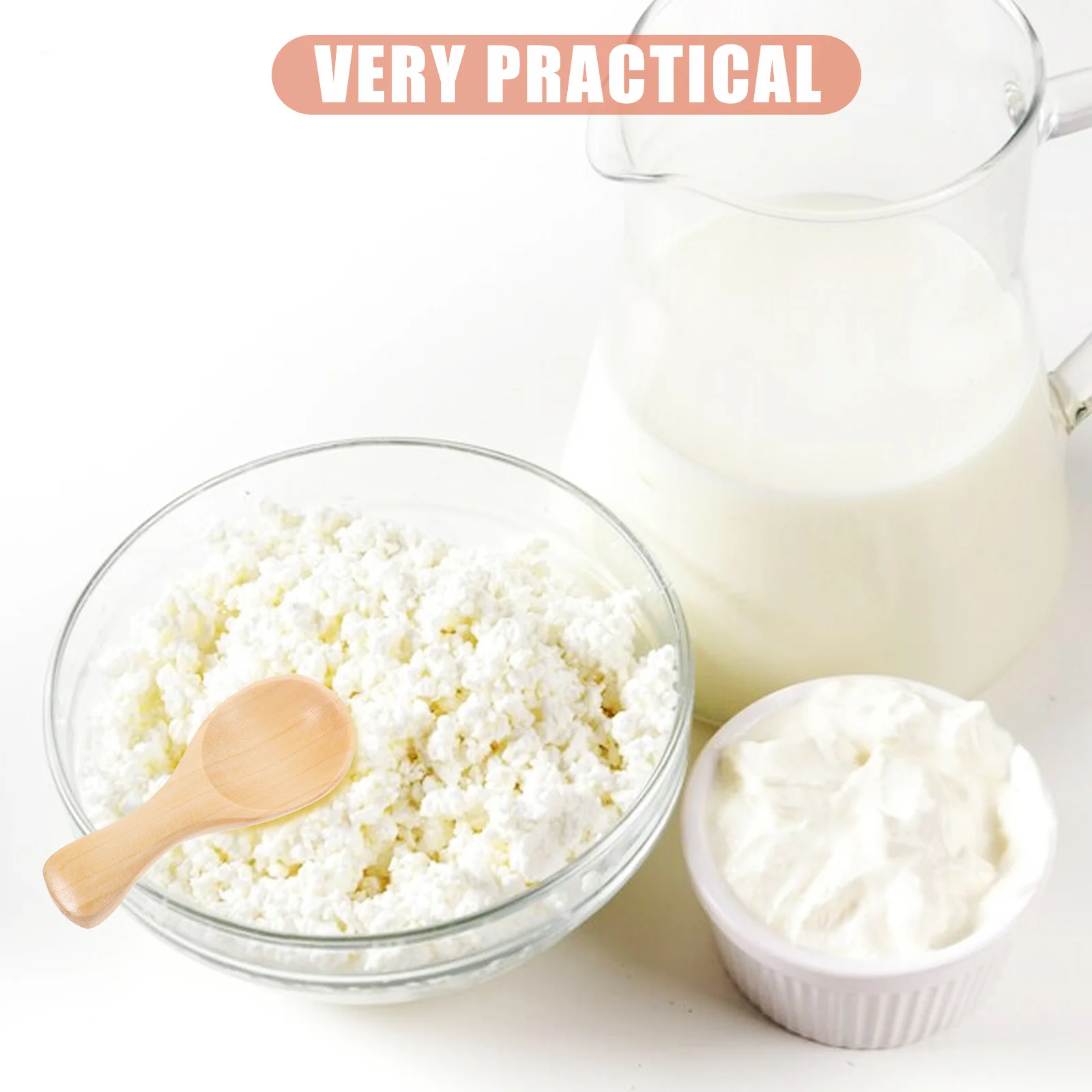 

Ложка для молока, мини-деревянная ложка для чая, соли, сахара, приправы, маленькая ложка, многоразовый кухонный инструмент, принадлежности для заваривания чая