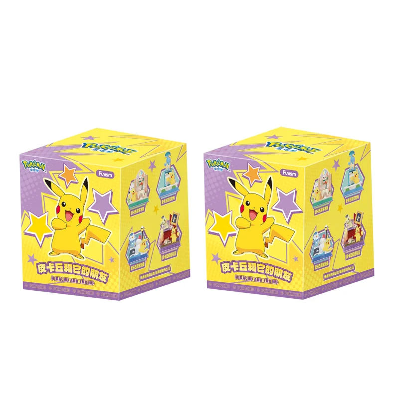 Pokemon Anime Action Figure Pikachu En Zijn Vrienden Serie Blind Dozen Funisme Originele Collectie Model Ornament Speelgoed Cadeau
