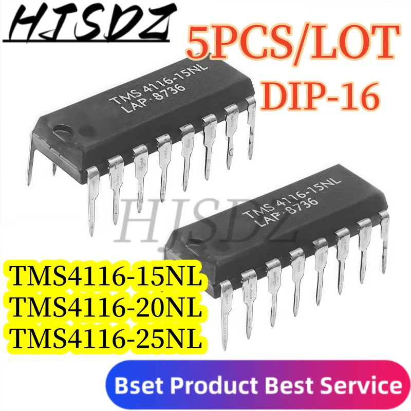 100% nuevo 【5PCS/LOT】TMS4116-15NL TMS4116-20NL TMS4116-25NL TMS4116 4116 DIP16 IC Chipset en Stock al por mayor
