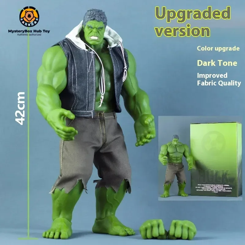 

42cm Hulk Figure Toy Joint Movable Model Ornaments Collection Toys Men'S Gift Halloween Gifts Can Be Worn And Taken Off The Vest