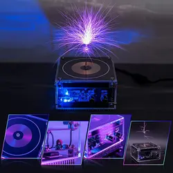 Tesla Coil Arc Generator Bluetooth Touchable Artificial Lightning Spark Gap Music Desktop Toy Arc Plasma Wireless Transmission