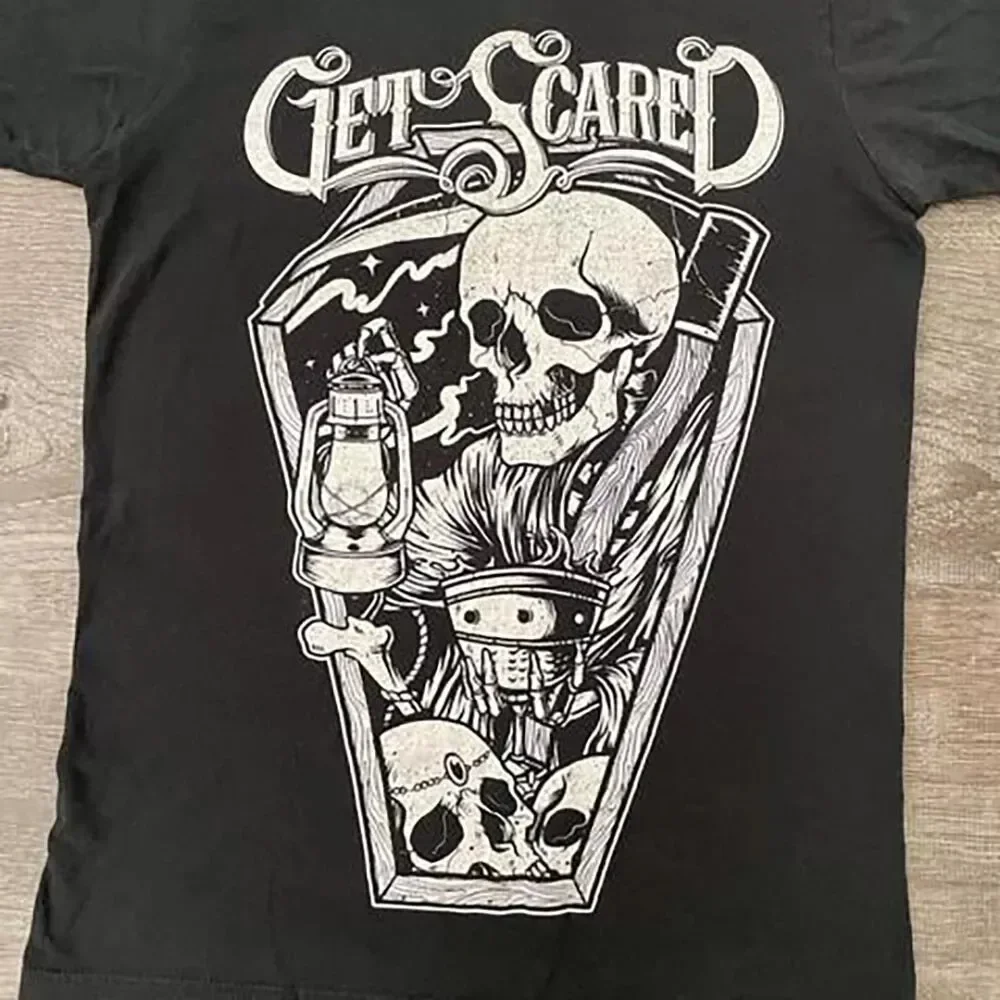 Get Scared Band Skull Grave Gift For Fan T Shirt Full Size S-5XL