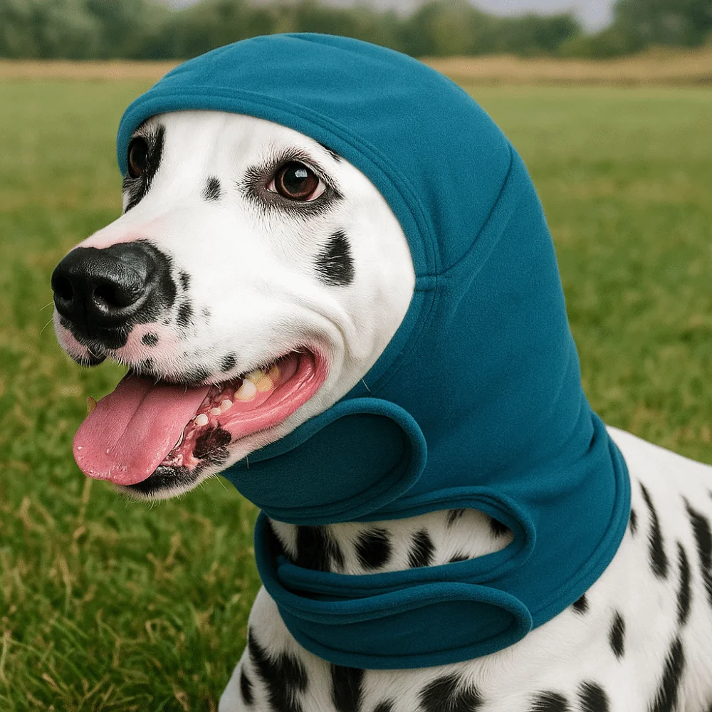 Warm Dog Calming Hood Adjustable Breathable Dog Ear Cover Comfortable Washable Dog Windproof Hat Veterinary Visits