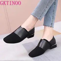 GKTINOO scarpe morbide e comode scarpe in vera pelle da donna tacchi bassi scarpe da donna morbide da ufficio Slip On décolleté da donna di grandi dimensioni