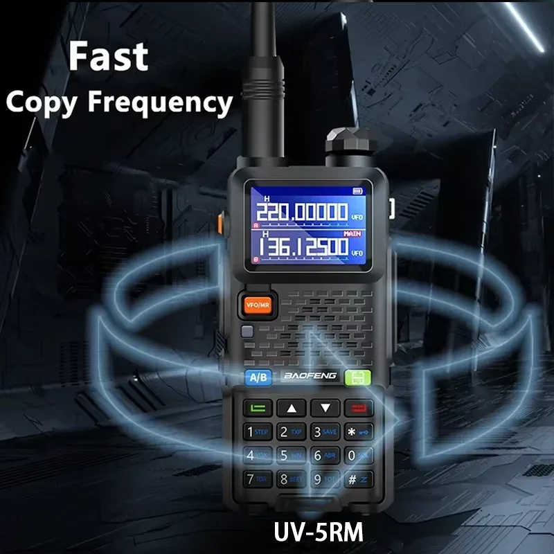 UV-5RM 3800mAh Battery USB-C 10W Baofeng Walkie Talkie FM Four Band Wirless Copy Frequency 999CH AM Two Way Radios Update UV-5R