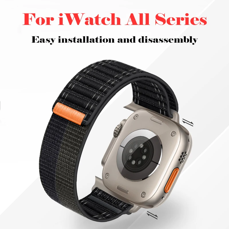 Cinturino in nylon per Apple Watch 46mm 42mm Bracciale intrecciato Cinturino sportivo per Iwatch 11 10 9 8 44/40mm Accessorio per cinturino Ultra49mm