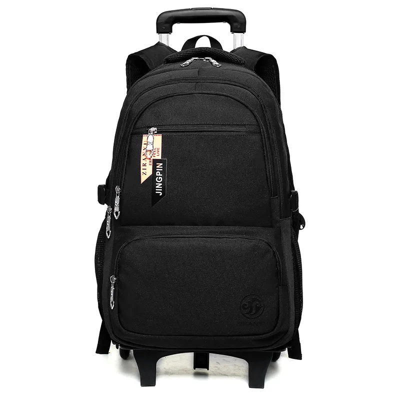 Children Backpack School Wheels Waterproof Backpack for School Teenager Boy Travel Backpack on Wheels Rolling School Bag Bookbag