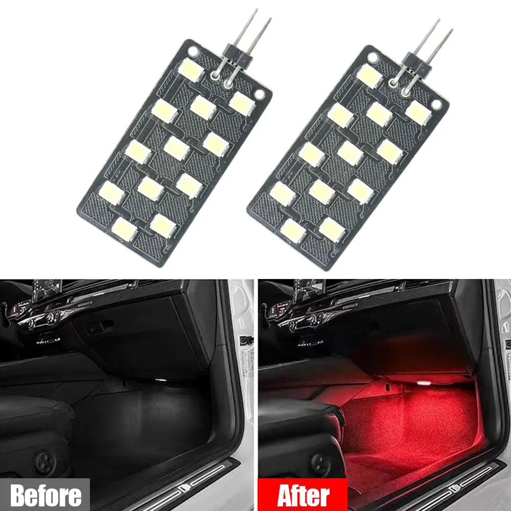 

2pcs Auto Accessories Car 5050-SMD 12 LED Footwell Atmosphere Light 12V Interior Foot Ambient Decorative Lamp Fit for VW AUDI