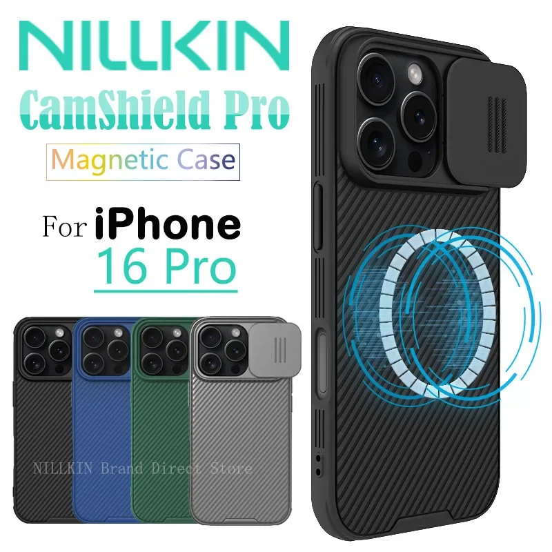 

Nillkin Magsafe Case for iPhone 16 Pro, Magnetic Case, Shockproof Drop-resistant Back Cover, Slide Camera Protection, Dustproof