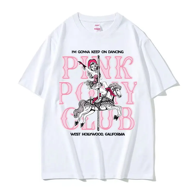 Limited Chappell Roan Pink Pony Club T Shirt Midwest Princess Tour 2024 magliette uomo donna abbigliamento moda Vintage T-Shirt top