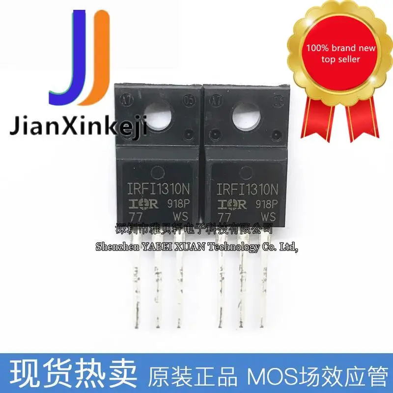 Tubo MOSFET IRFI1310NPBF, 10pcs100% original, TO-220F, Canal N, 100V, 24A, en stock