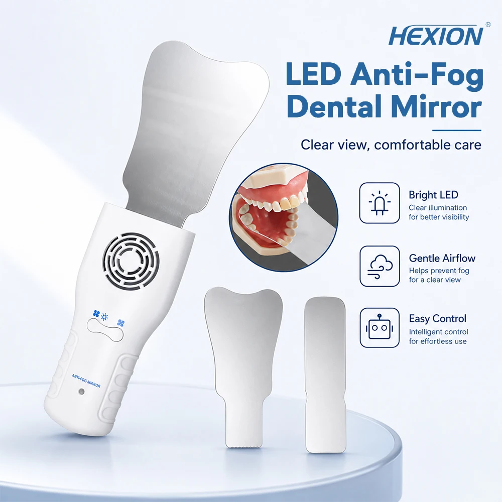 HEXION Automatic Anti-Fog Dental Mirror Oral Photography Reflector Orthodontic Buccal Occlusal Lingual Defog Mirror Supplies