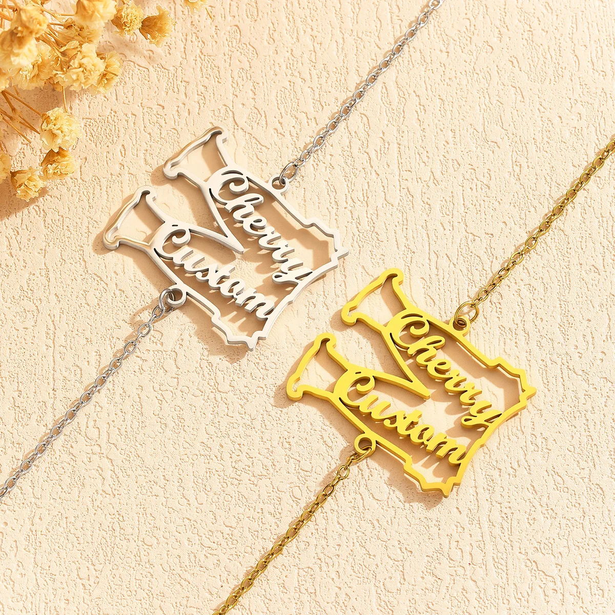 QIAMNI Custom Name Cat Bracelet Stainless Steel Kitten Adjustable Chain Bangle Couple Animal Amulet Jewelry Gift for Women Men