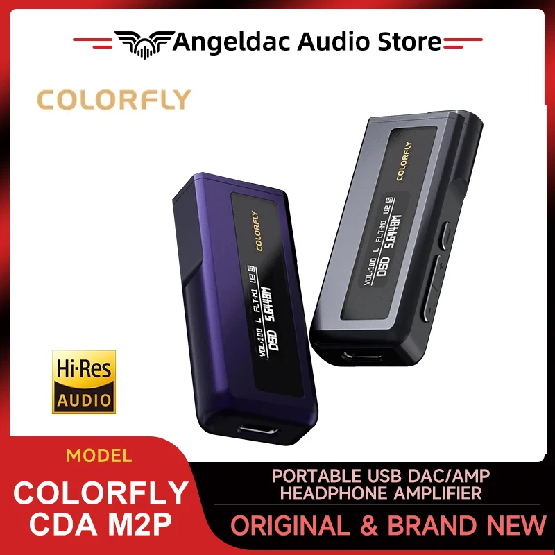 COLORFLY CDA M2P Portable DAC/AMP Headphone Amplifier 2* CS43198 Chips DSD256 High-Low Gain 3.5mm+4.4mm S/PDIF Coaxial Output