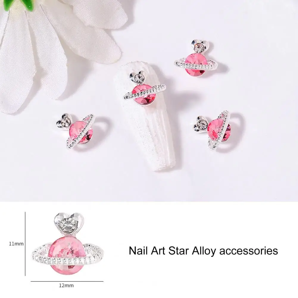 Nail Ornament 10Pcs Delicate Easy to Paste Non-falling  Cubic Zirconia Nail Art Rhinestone Kit for Women