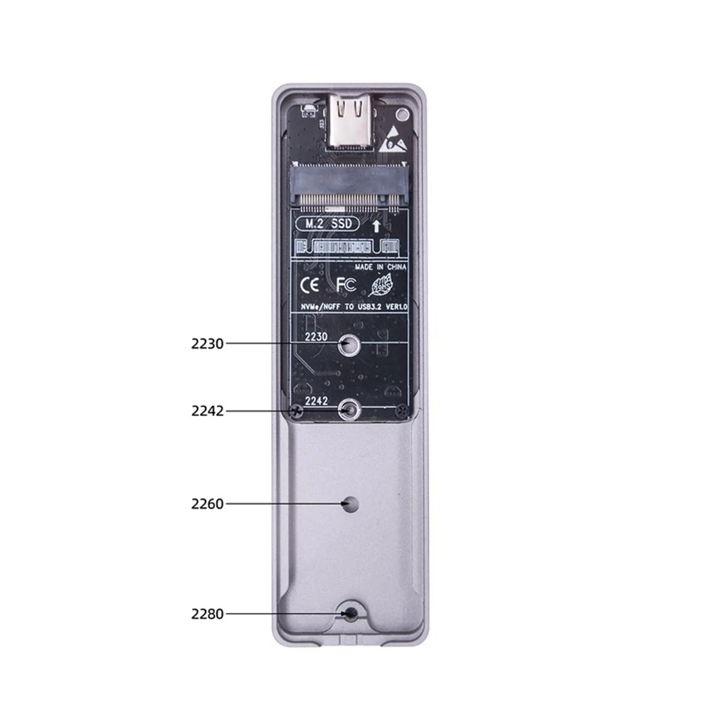 Voltvibe-M.2 Nvme NGFF SSD Enclosure USB 3.2 GEN 2 To M.2 SSD 20Gbps Solid State Drive M.2 Case Box