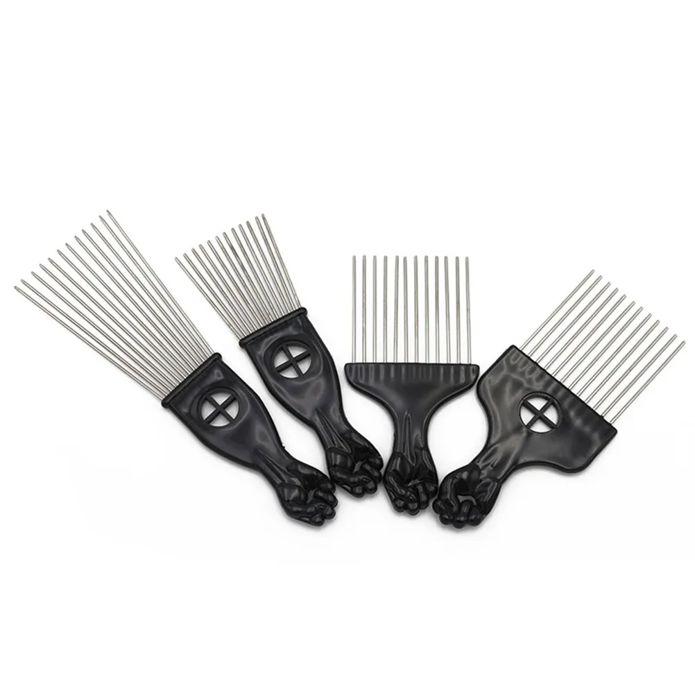 1Pcs Steel Pin Wide Tooth Comb for Detangling Thick Long Hair Gentle Scalp Massage Non Scratch Smooth Polished Teeth Rake Comb