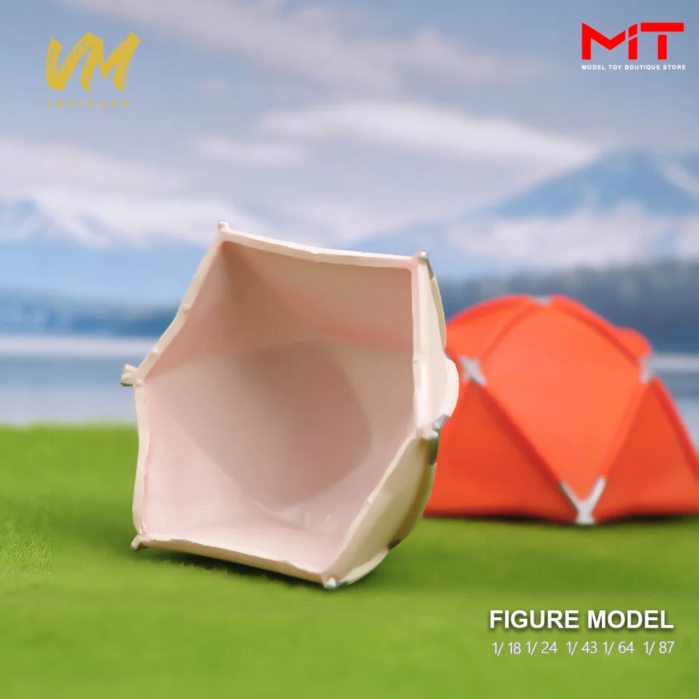 Painted Miniatures 1/87 1/64 1/43 1/24 1/18 Camping Tent Barbecue Man Figure Diorama Mini Doll Model Scene Props Decor Crafts