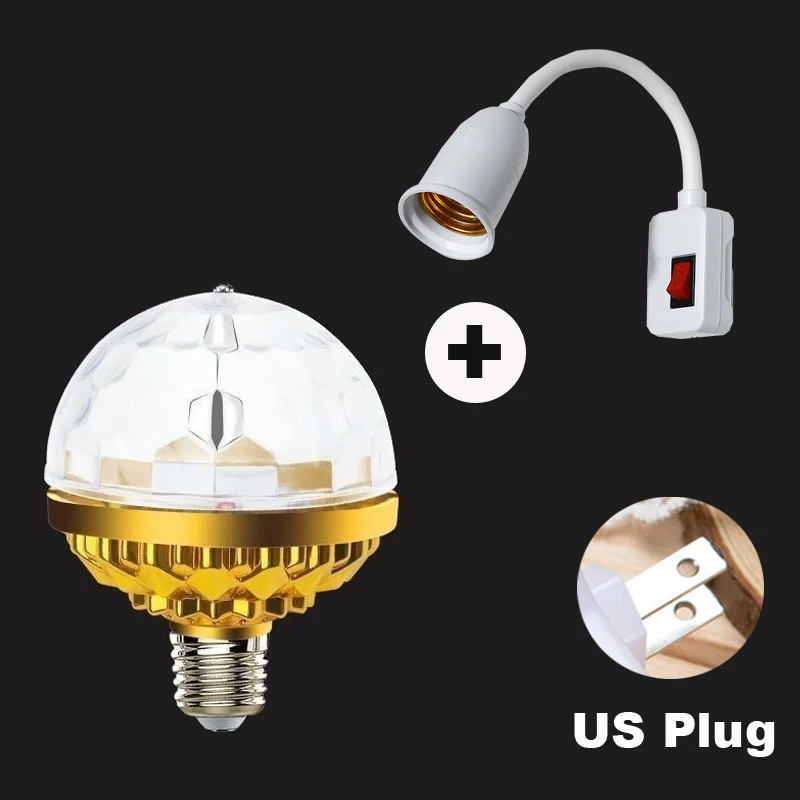 الملونة E27 الدورية الغلاف الجوي 360 ماجيك الكرة لمبة التلقائي المرحلة تأثير LED مصباح ضوء الليل ل DJ ديسكو KTV حفلة الرقص