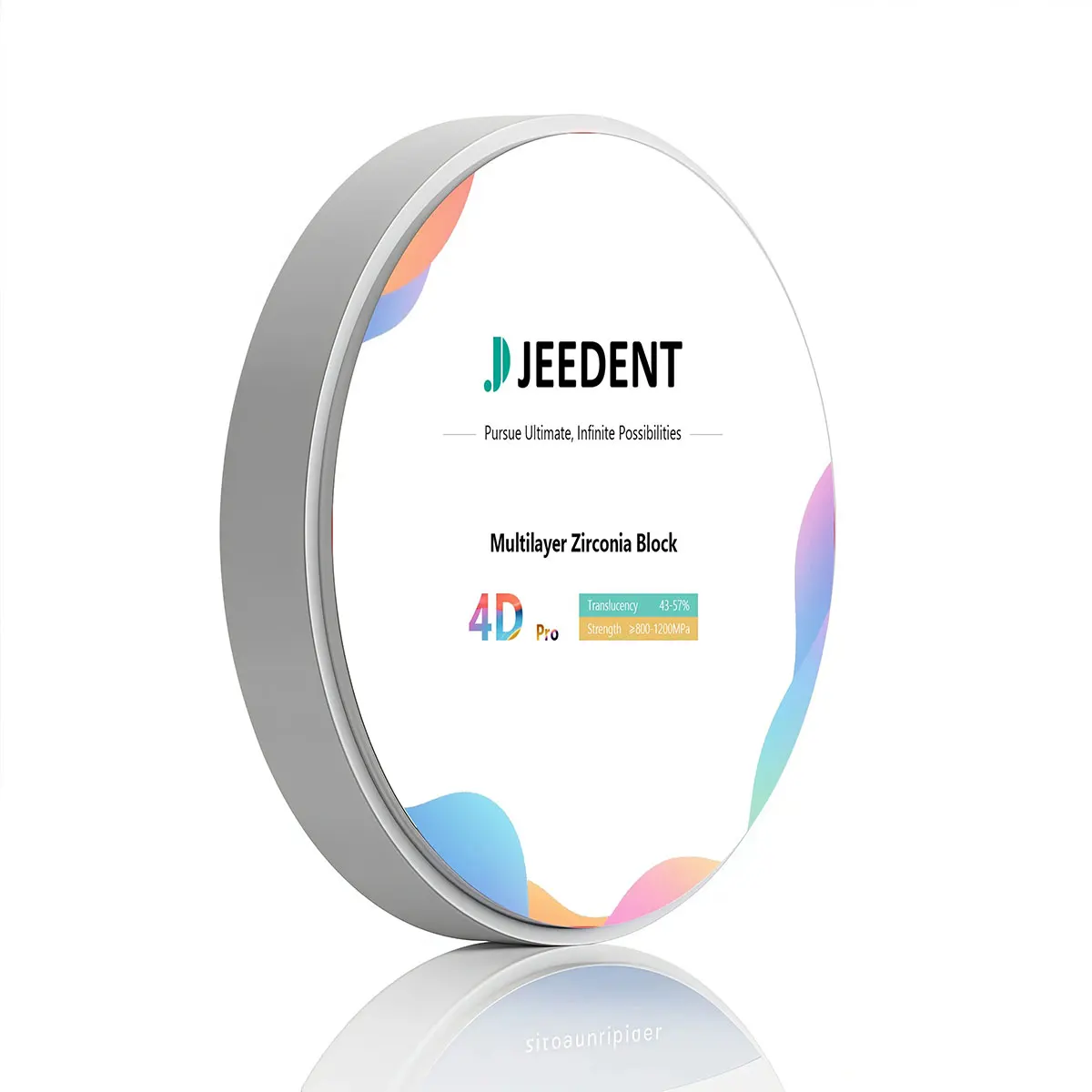 JEEDENT 4D Pro Premium Multilayer Zirconia Block 98mm Natural Light Transmission Ceramic for Lab Restorative Components