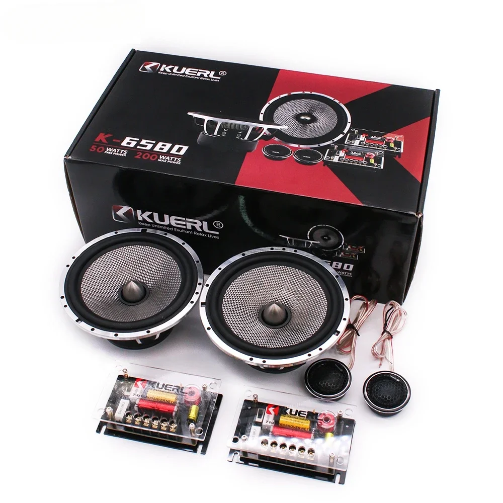 Factory wholesale new model 2 way car component speaker aluminum alloy basin stand speaker set for car