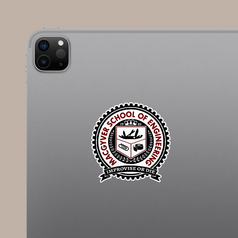 Macgyver School of Engineering Motorcycle Stickers Waterproof for Motorbike Fuel Tank Helmet Skateboard Sunscreen Vinyl Decals image 4