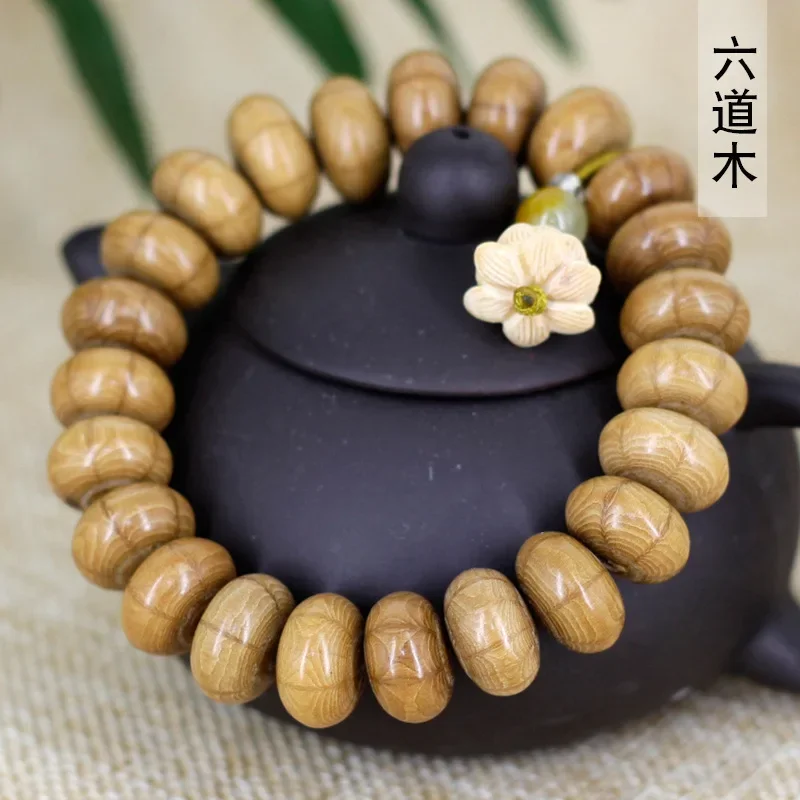 Six wooden abacus beads and separated lotus style wooden hand string binding products Dragon wooden Buddha decorative jewelry