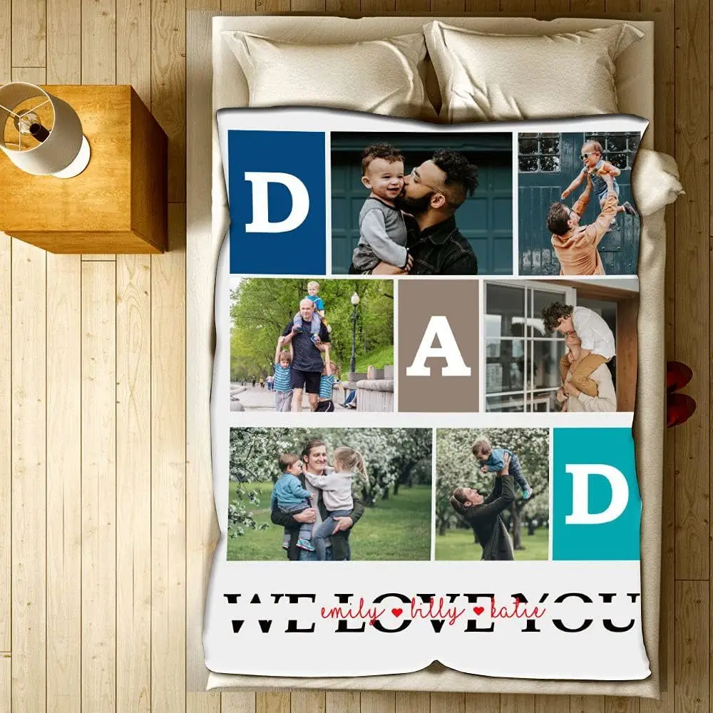 photo collage, flannel blanket, soft and personalized Customized picture blanket, wedding birthday and anniversary gift