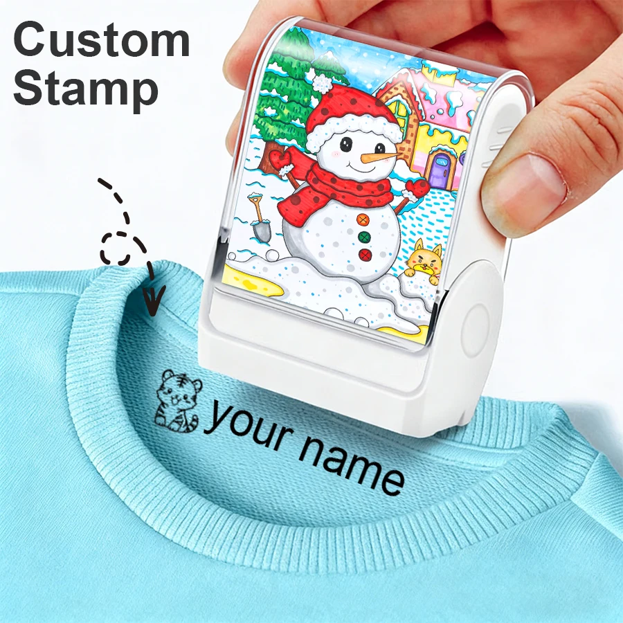 Baby Clothing Names - 子供名前スタンプ オーダーメイド - 赤ちゃん服・園児服用防水スタンプ、ランドセルや通園グッズにも対応、再利用可能な布用スタンプで持ち物管理、保育園・幼稚園・毎日の生活に最適な耐久性スタンプ