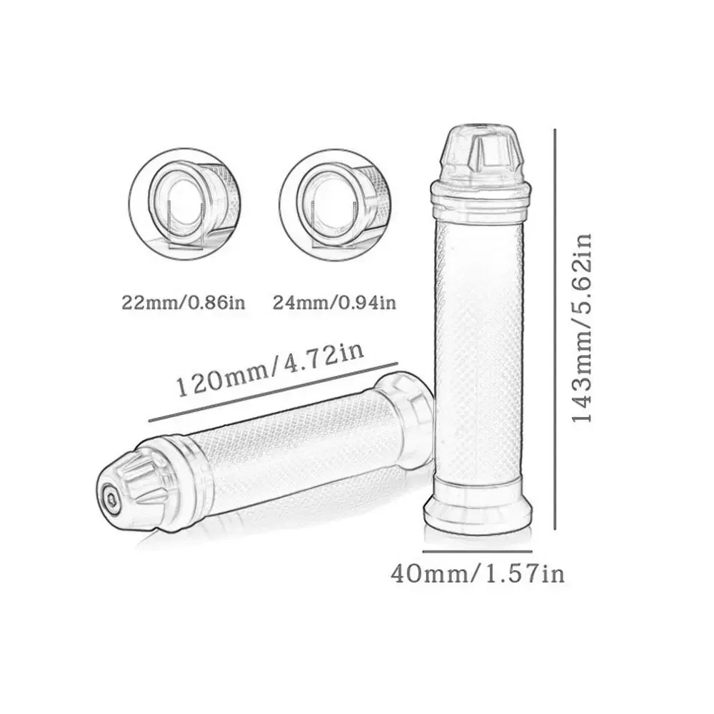 Motorcycle Universal Handle Rubber Cover Fuel Dispenser CNC Modification Handle Cover Throttle Handle Cover image 5