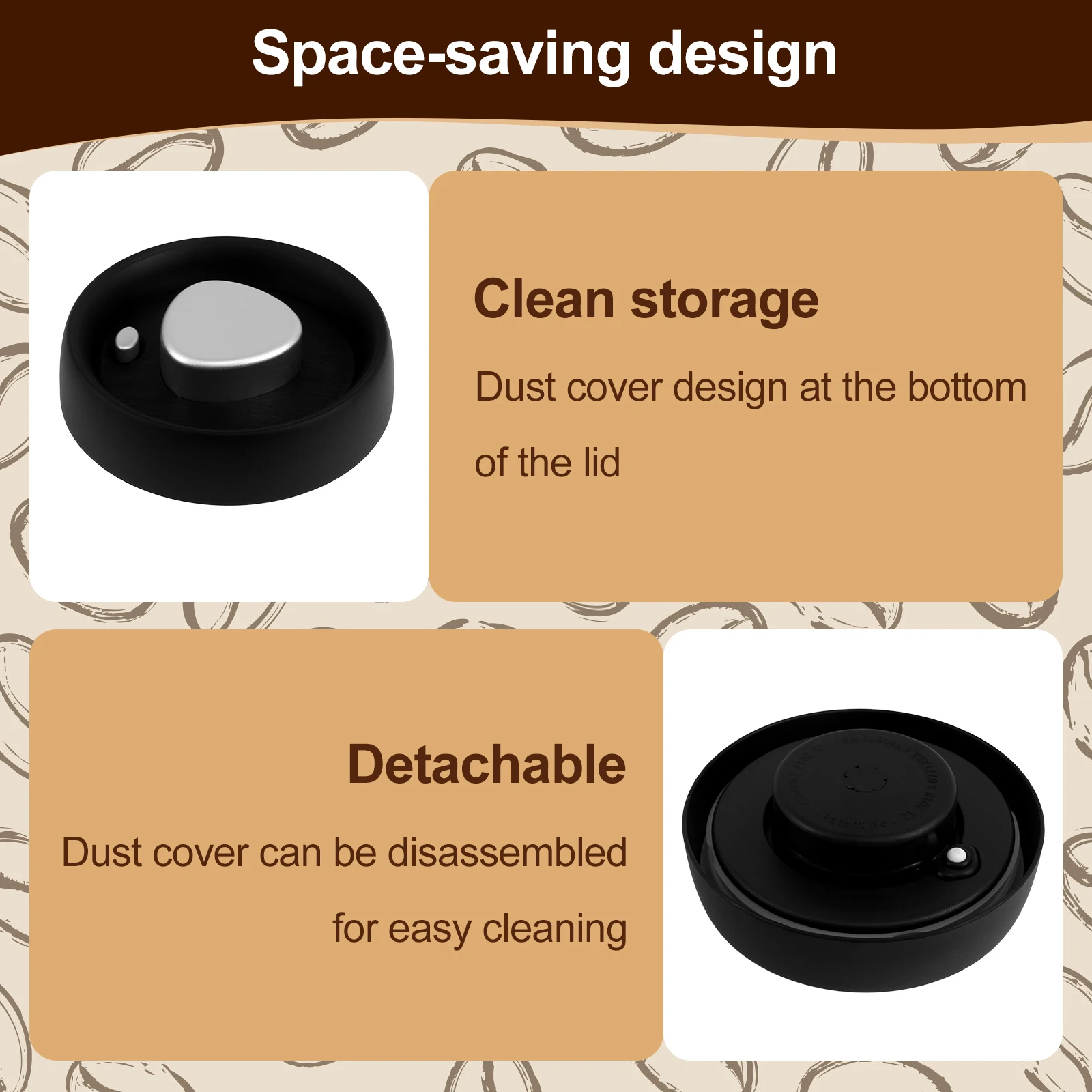 Brocca sigillata sottovuoto per chicchi di caffè in acciaio inossidabile 304 per conservare alimenti freschi Contenitore da cucina Contenitore per caffè sottovuoto da 1200 ml