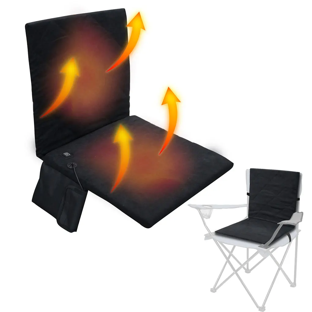 

USB Power Heated Foldable Back Chair Pad Enhanced Comfort For Seating Easy To Professional Grade